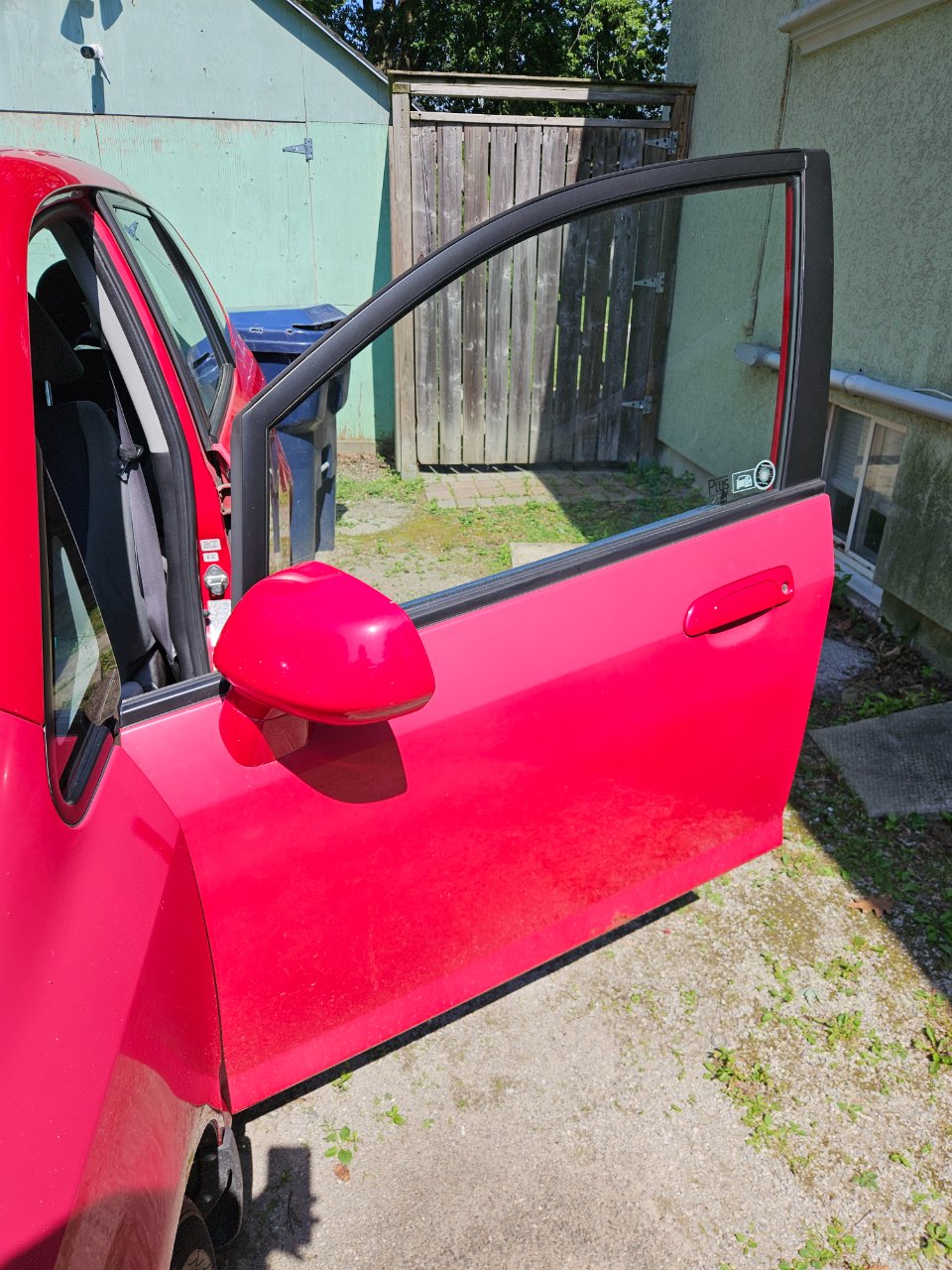 2008 Honda Fit Front Left Driver Door Assembly Red - Master Switch — photo 4